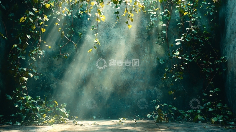 高清大图下载【趣麦麦图】阳光透过绿叶