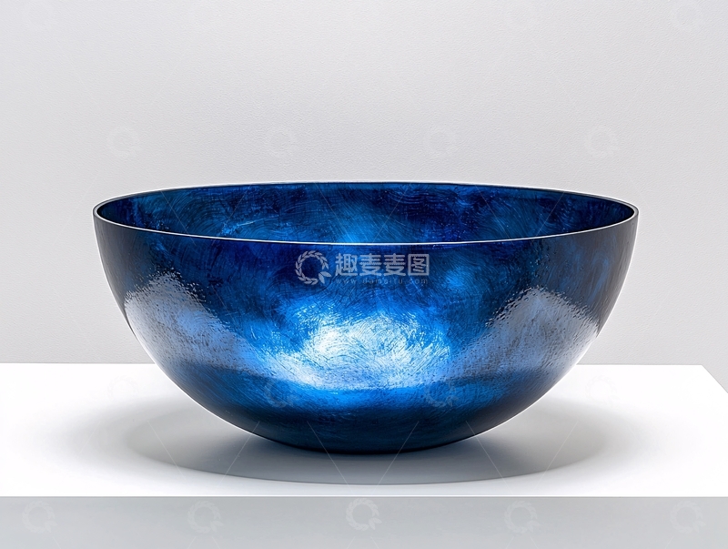 高清大图下载【趣麦麦图】蓝色光泽碗