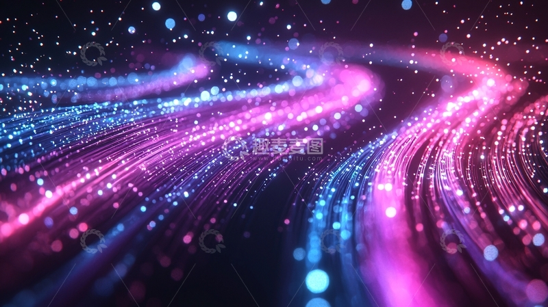 高清大图下载【趣麦麦图】梦幻光线粒子流