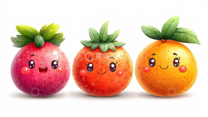 高清大图下载【趣麦麦图】可爱水果卡通