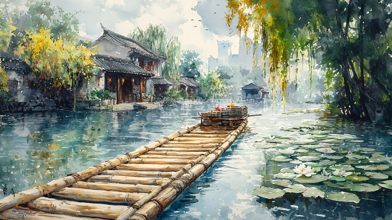 高清大图下载【趣麦麦图】水乡古镇