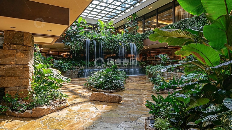 高清大图下载【趣麦麦图】室内热带雨林景观