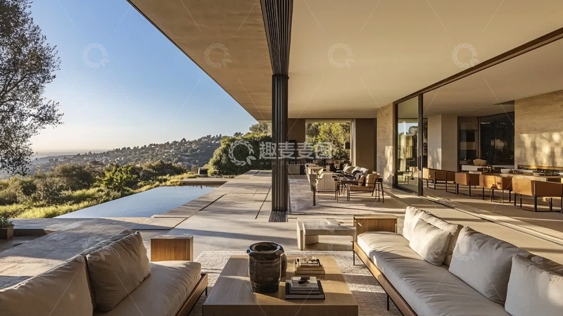 高清大图下载【趣麦麦图】现代简约风格户外休闲区