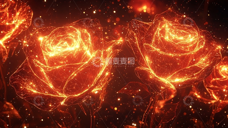 高清大图下载【趣麦麦图】火焰玫瑰