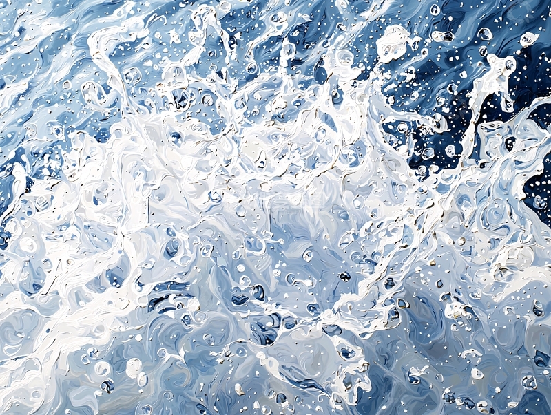 高清大图下载【趣麦麦图】水花四溅的蓝色水纹