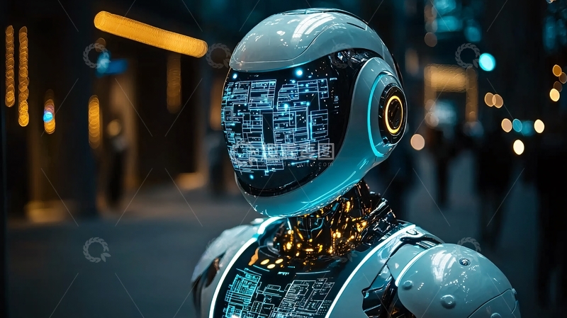 高清大图下载【趣麦麦图】未来科技感机器人头