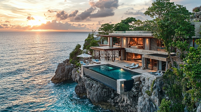 高清大图下载【趣麦麦图】海边悬崖别墅