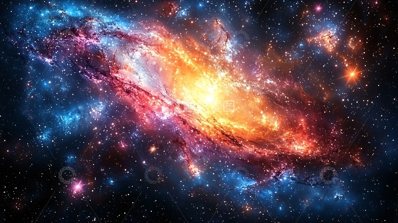高清大图下载【趣麦麦图】绚丽多彩的星云宇宙