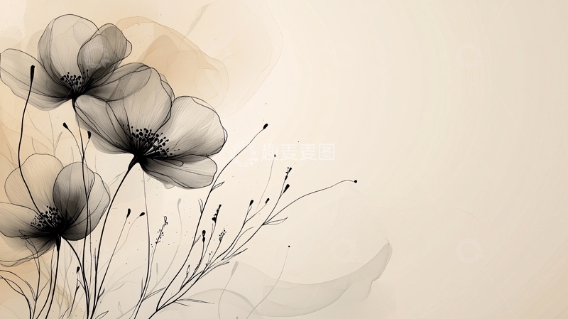 高清大图下载【趣麦麦图】水墨写意花卉