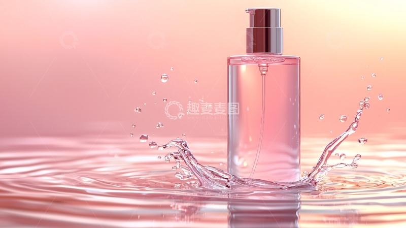 高清大图下载【趣麦麦图】粉色液体喷瓶
