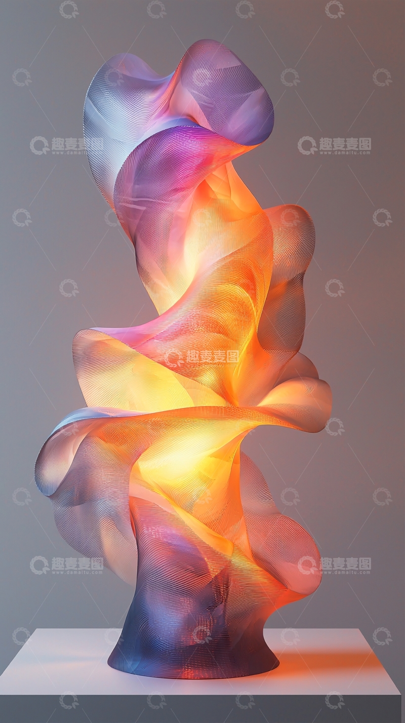 高清大图下载【趣麦麦图】抽象玻璃雕塑