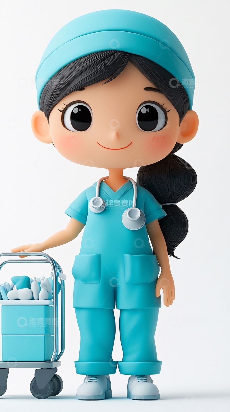 高清大图下载【趣麦麦图】卡通护士