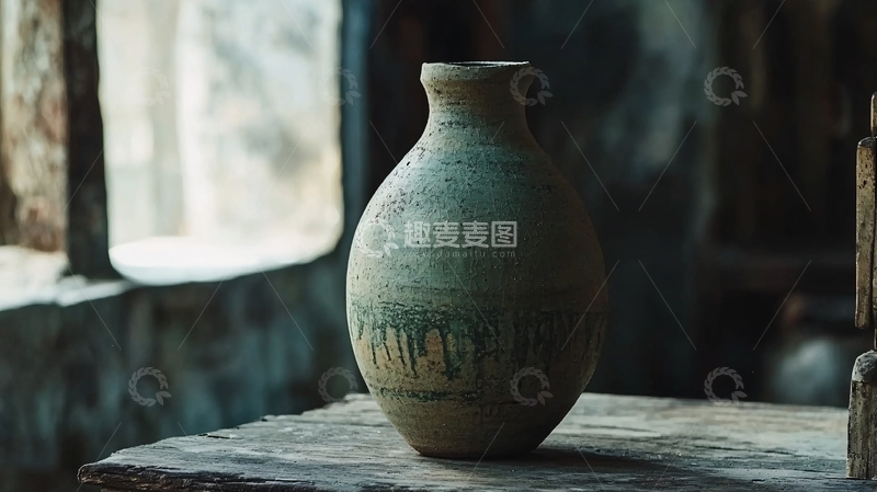 高清大图下载【趣麦麦图】复古陶罐