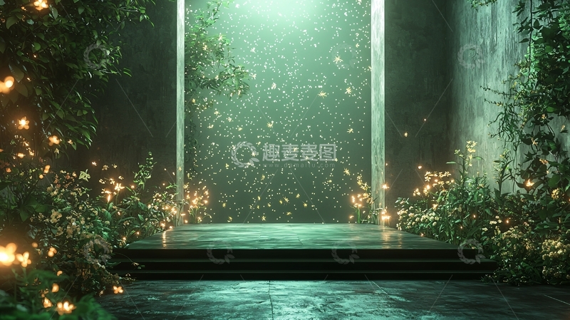 高清大图下载【趣麦麦图】神秘绿意通道