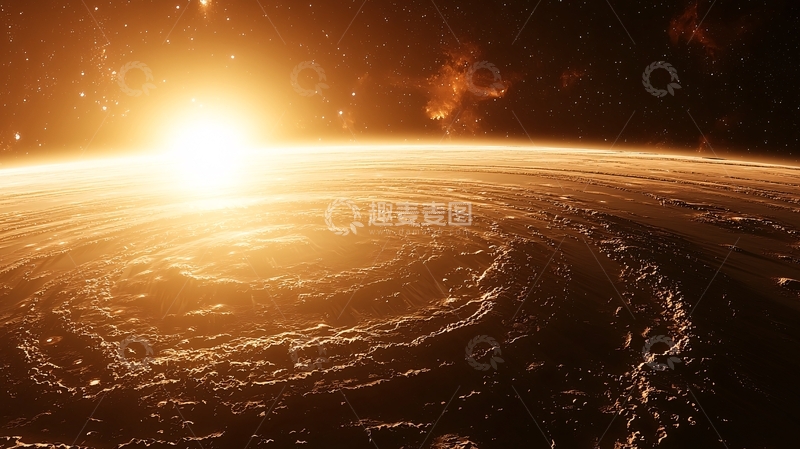 高清大图下载【趣麦麦图】宇宙日出