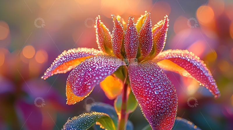 高清大图下载【趣麦麦图】清晨露珠花朵