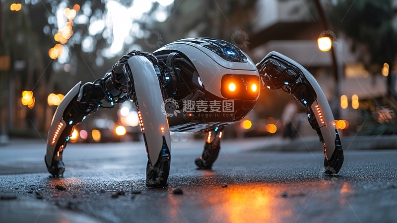 高清大图下载【趣麦麦图】未来科技感蜘蛛机器人