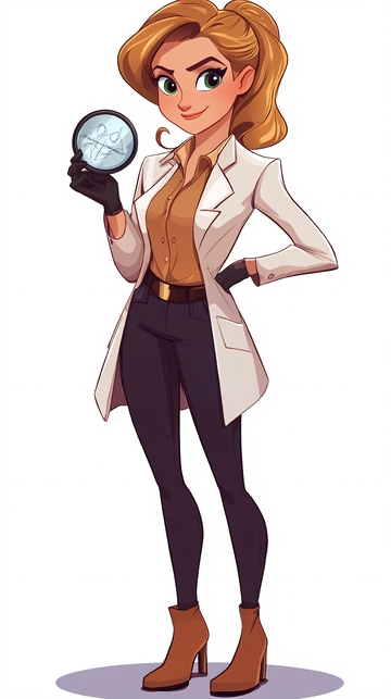 卡通女科学家