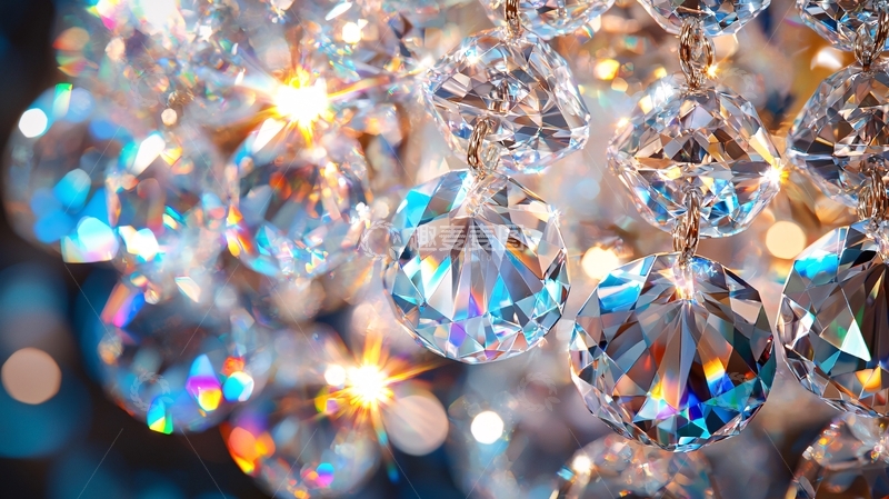 高清大图下载【趣麦麦图】闪耀的水晶吊坠特写