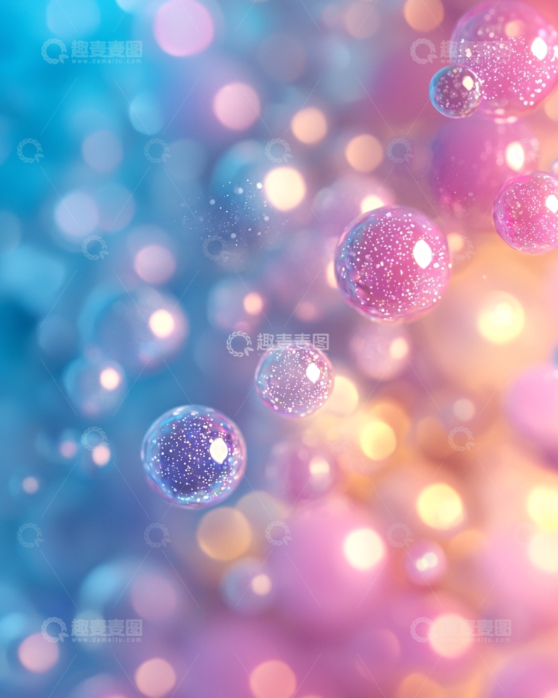 高清大图下载【趣麦麦图】梦幻泡泡背景图
