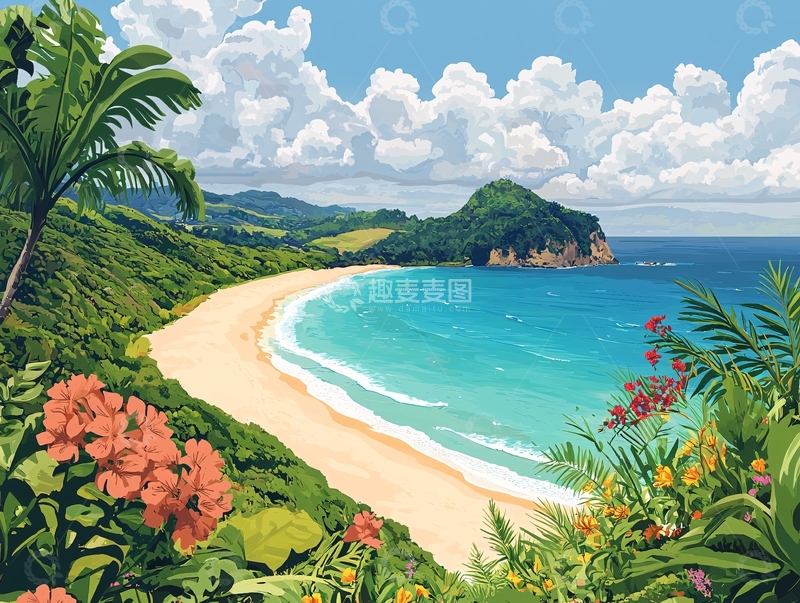 高清大图下载【趣麦麦图】热带海滩风光
