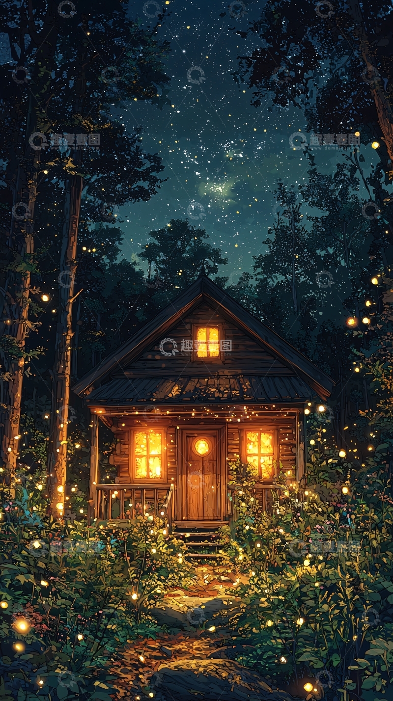 高清大图下载【趣麦麦图】林中小屋