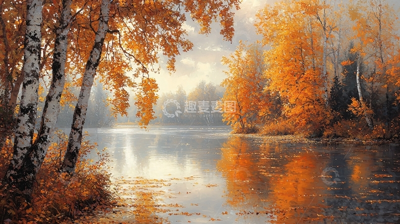 高清大图下载【趣麦麦图】秋季湖面