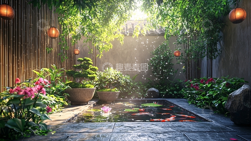 高清大图下载【趣麦麦图】日式庭院