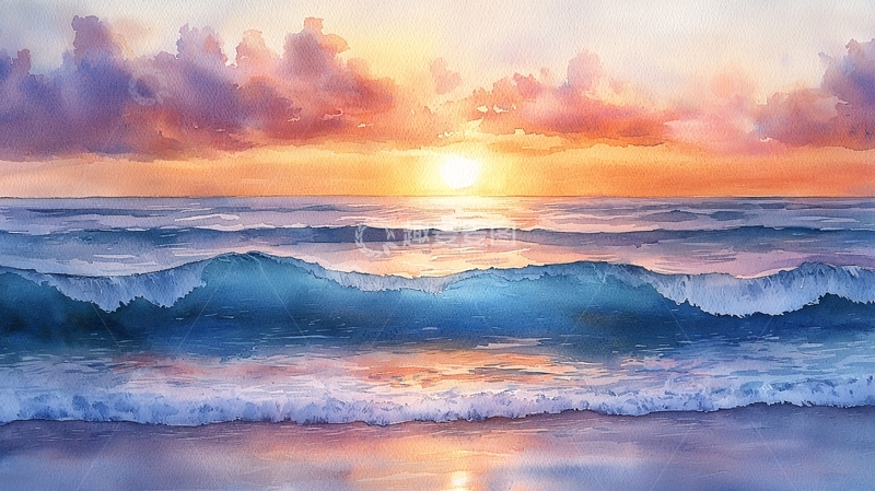 高清大图下载【趣麦麦图】日落海景高清壁纸