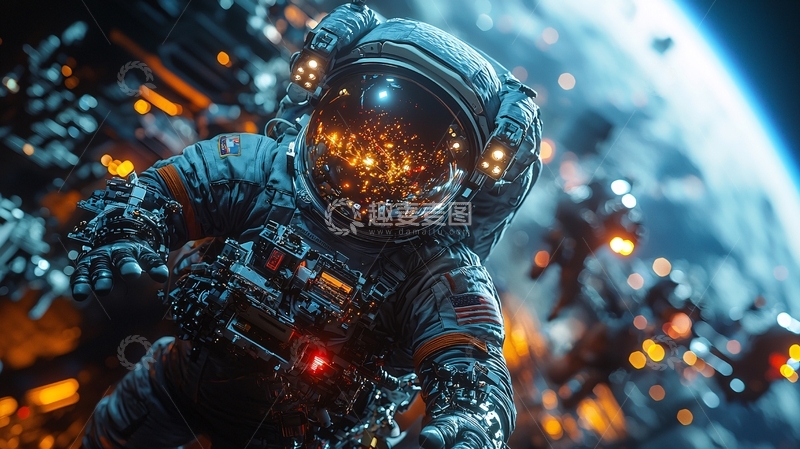 高清大图下载【趣麦麦图】太空宇航员