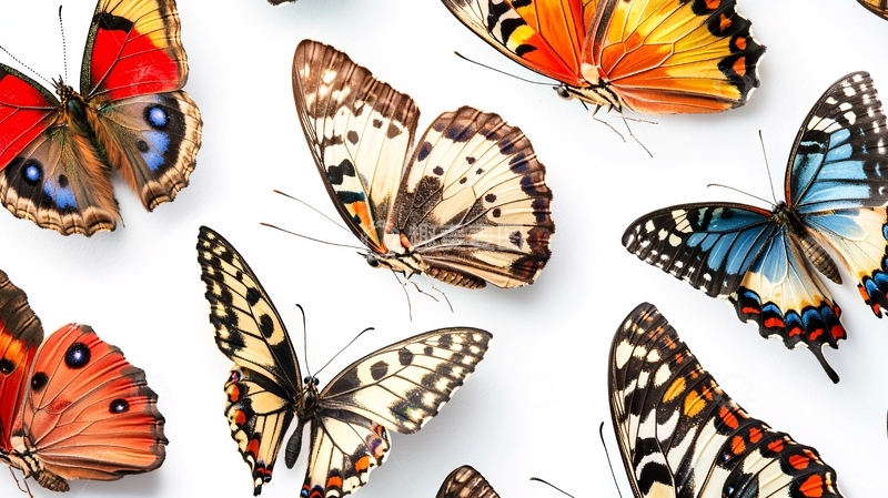 高清大图下载【趣麦麦图】彩色蝴蝶高清素材