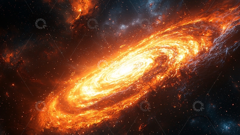 高清大图下载【趣麦麦图】燃烧的星系