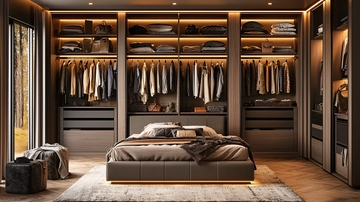 现代化卧室衣帽间设计