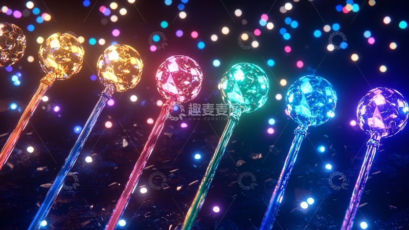 高清大图下载【趣麦麦图】彩色发光魔法棒