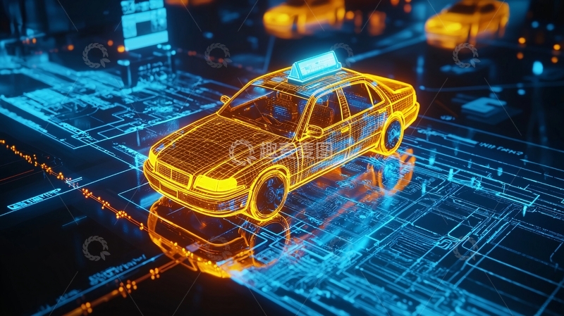 高清大图下载【趣麦麦图】数字出租车