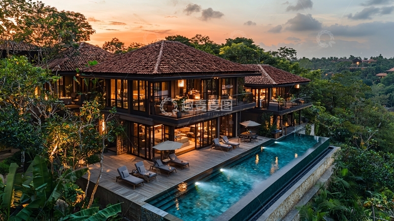 高清大图下载【趣麦麦图】山顶别墅