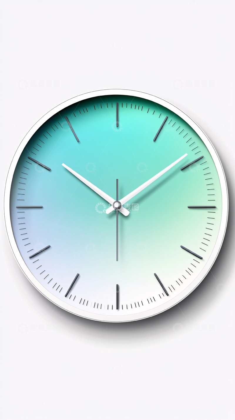 高清大图下载【趣麦麦图】-简约渐变色圆形挂钟