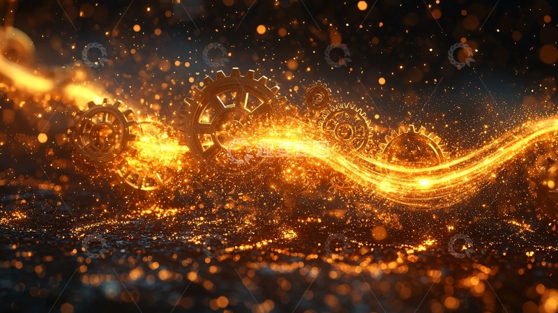 高清大图下载【趣麦麦图】金色能量流