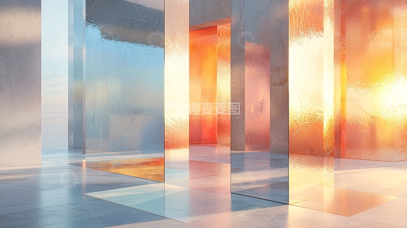 高清大图下载【趣麦麦图】光影玻璃建筑