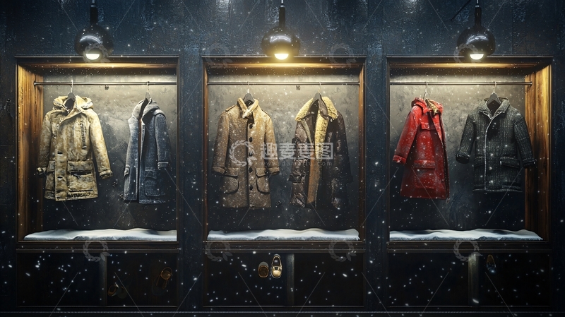 高清大图下载【趣麦麦图】冬季服装陈列
