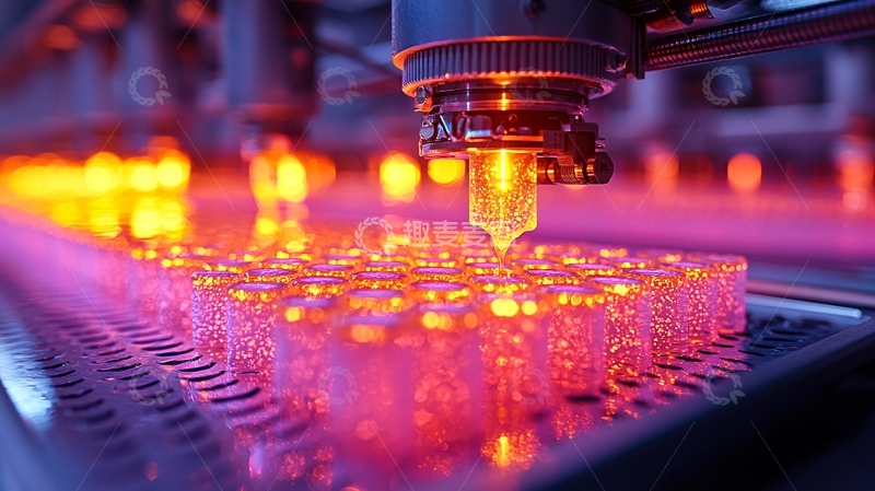 高清大图下载【趣麦麦图】自动化药品灌装生产线