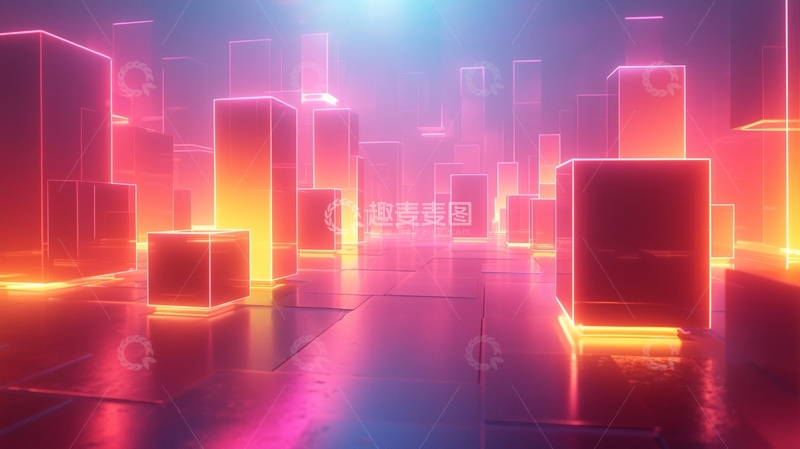 高清大图下载【趣麦麦图】霓虹城市夜景