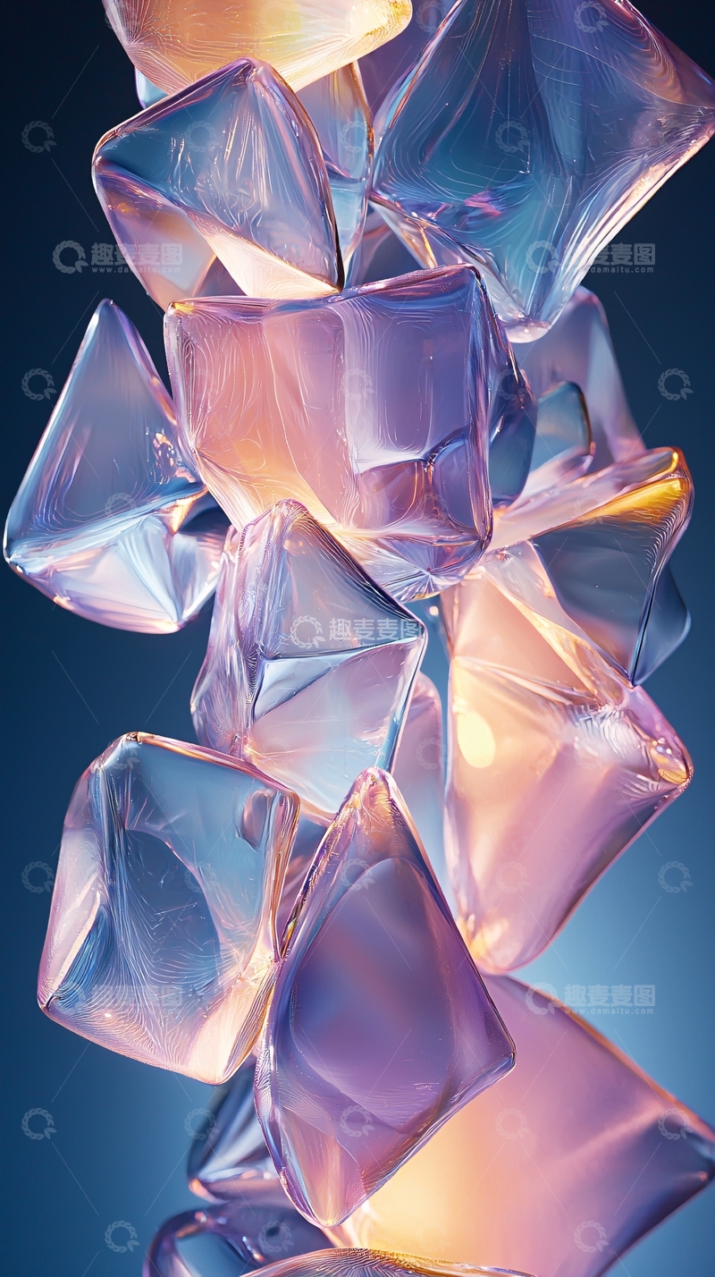高清大图下载【趣麦麦图】光影晶体堆叠