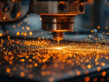 金属切割产生火花