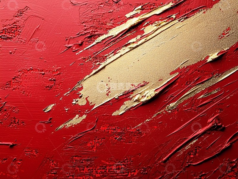 高清大图下载【趣麦麦图】红色金色质感背景