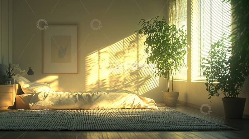 高清大图下载【趣麦麦图】阳光洒满卧室