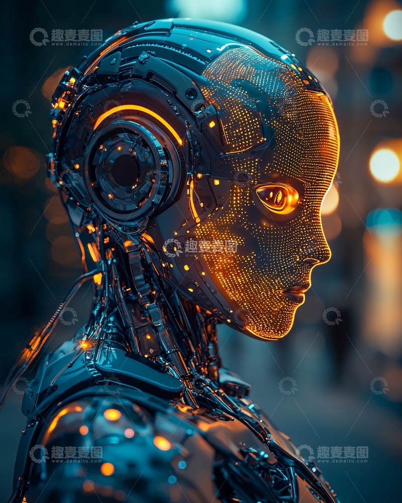 高清大图下载【趣麦麦图】未来感女性机器人