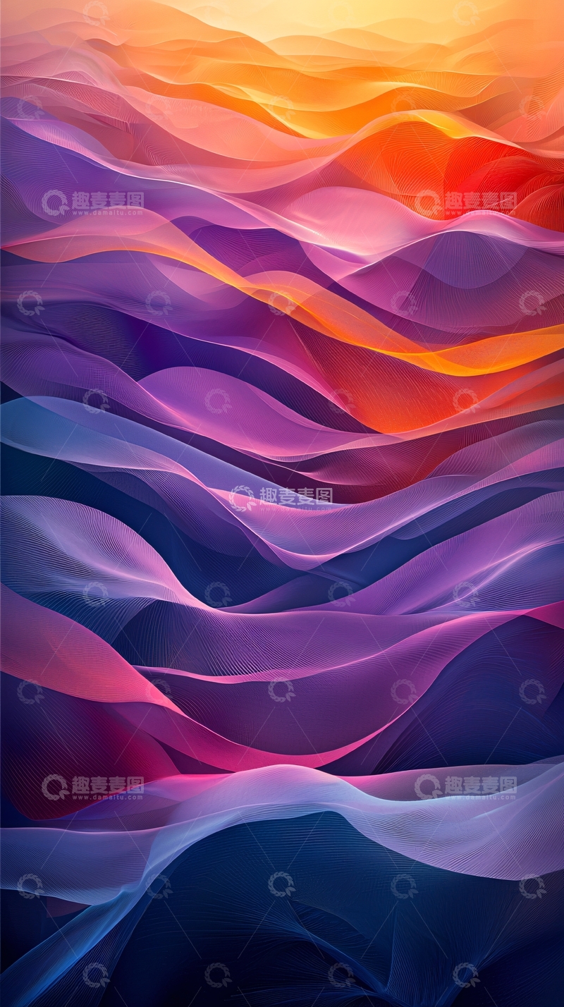 高清大图下载【趣麦麦图】渐变色彩流动抽象背景