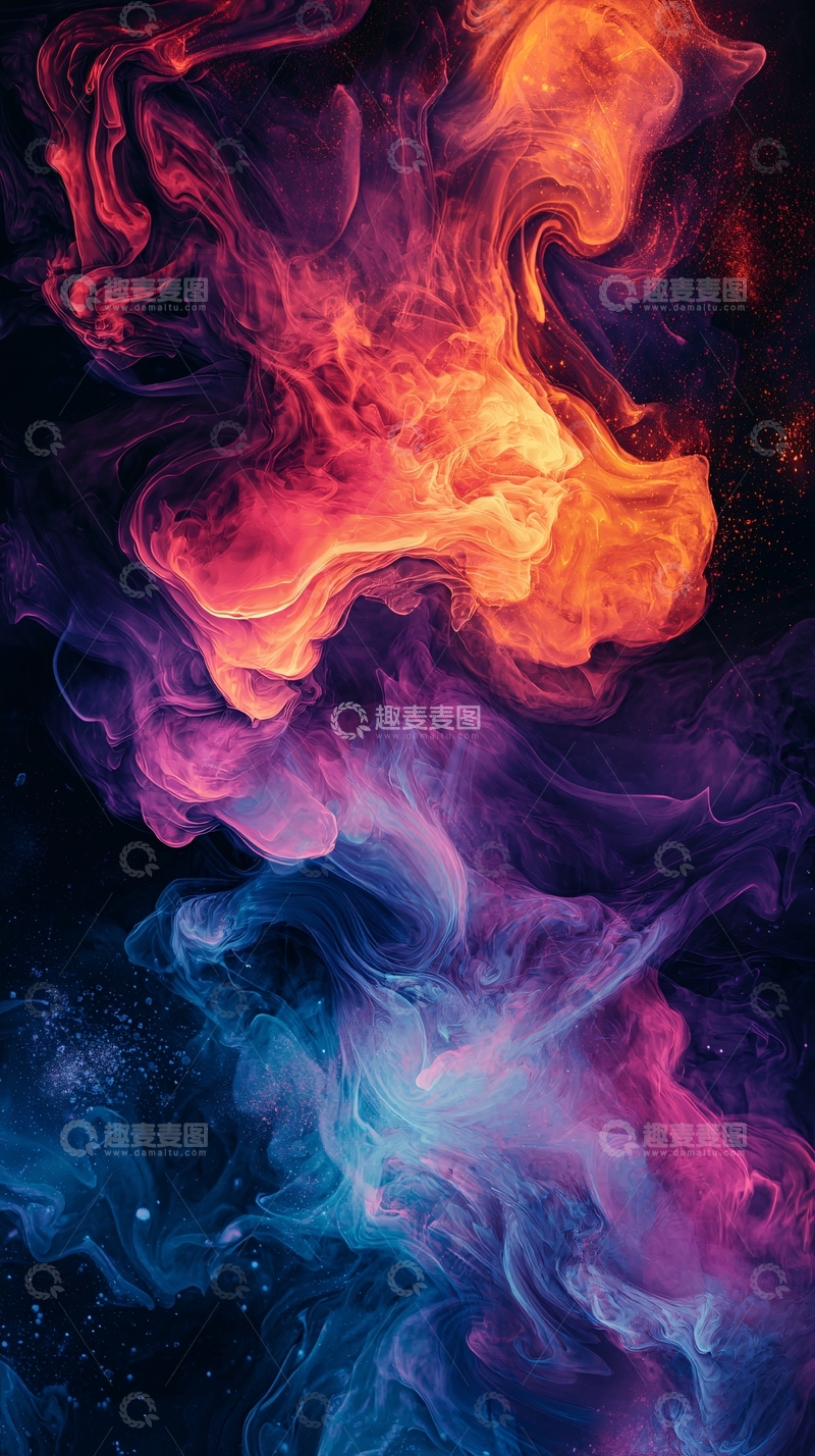 高清大图下载【趣麦麦图】抽象的彩色烟雾