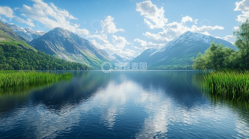 高清大图下载【趣麦麦图】高山湖泊